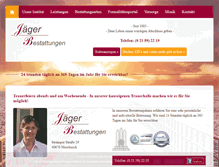 Tablet Screenshot of bestattungen-jaeger.de